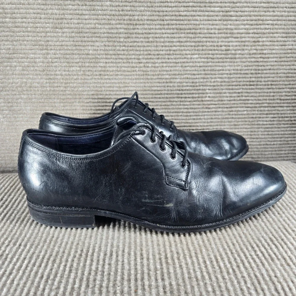 Cole Haan Mens 15 Black Leather Plain Toe Derby Dress‎ Shoes C29028